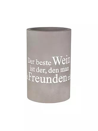 RAEDER | Flaschenkühler aus Beton 21cm "Flasche und Glas" | grau